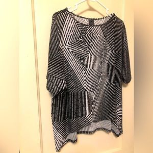 Clara Sunwoo Asymmetrical Silky Drape Blouse